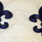 A Brace of Cast Iron Fleur De Lis Wall Hangable