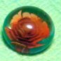 Glassware Orange Rose Paperweight
