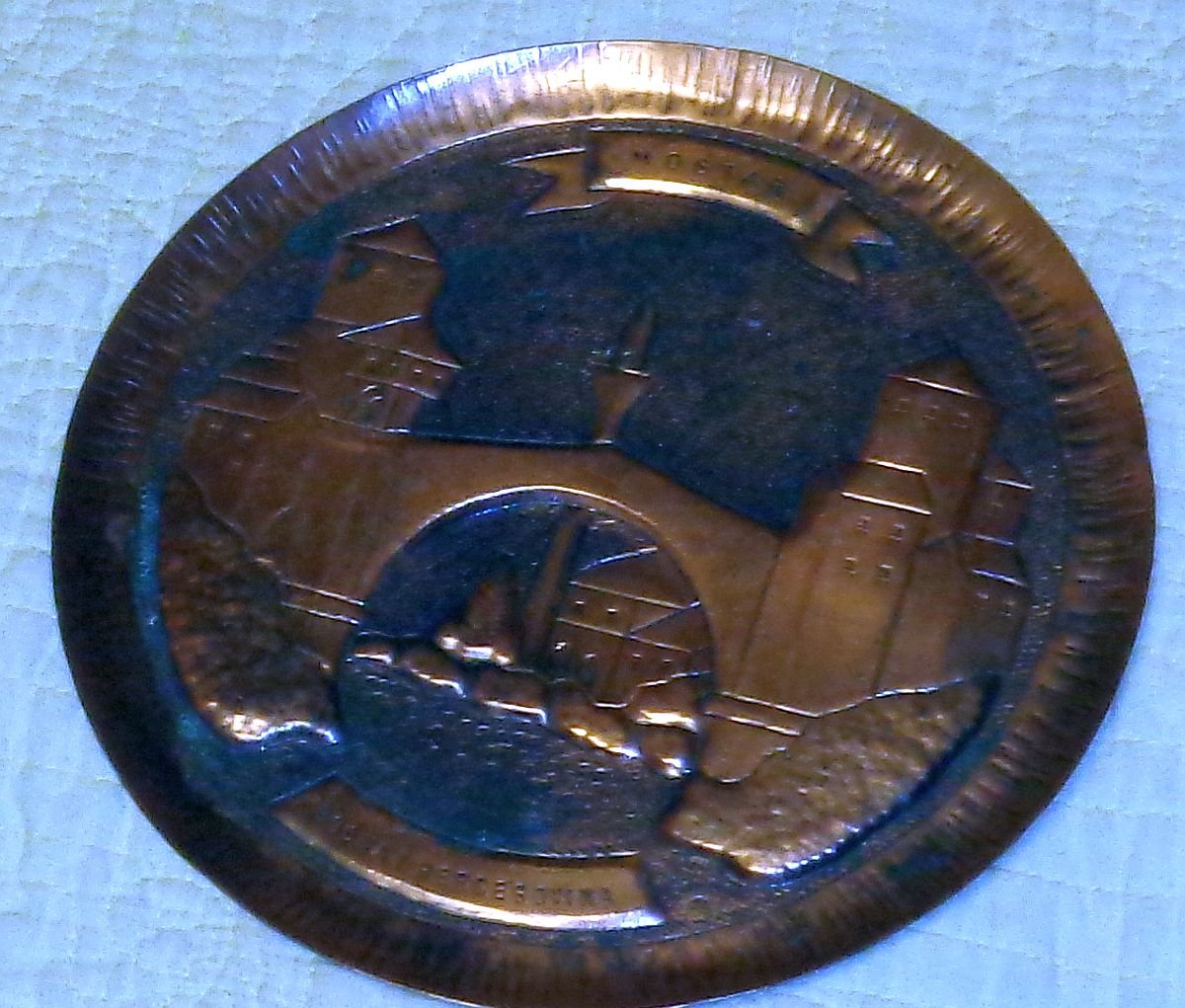 Handcrafted Copper Plate Mostar Bosnia