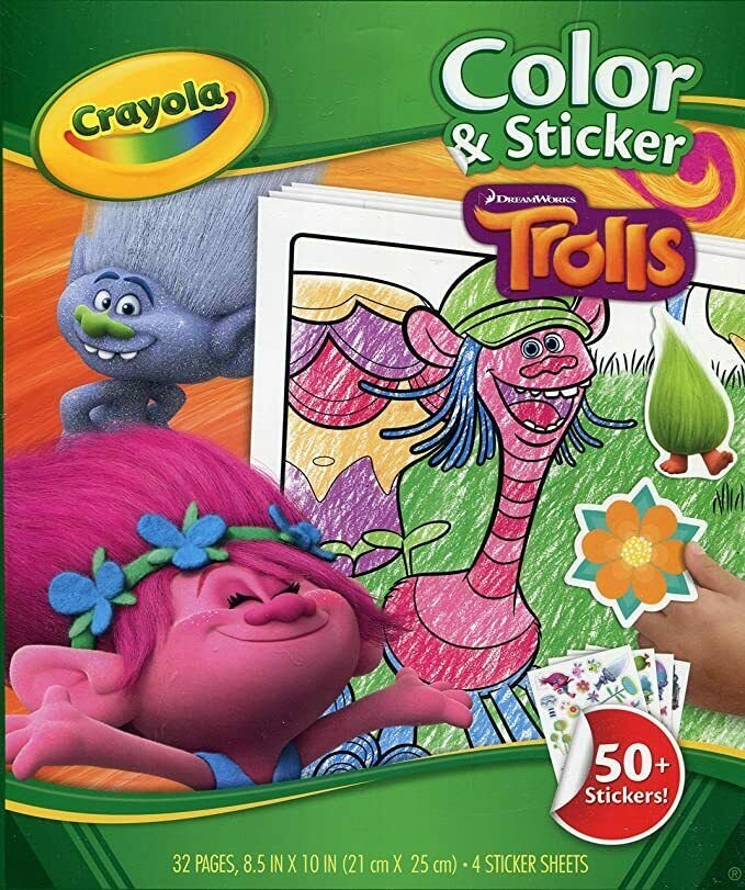 Crayola Color & Sticker, Dreamworks Trolls