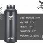 Vmini Water Bottle - Standard Mouth Stainless Steel & Vacuum Insulated Bottle