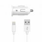 Just Wireless 2.4A Single USB ABS Car Charger (with 4' Lightning Cable)