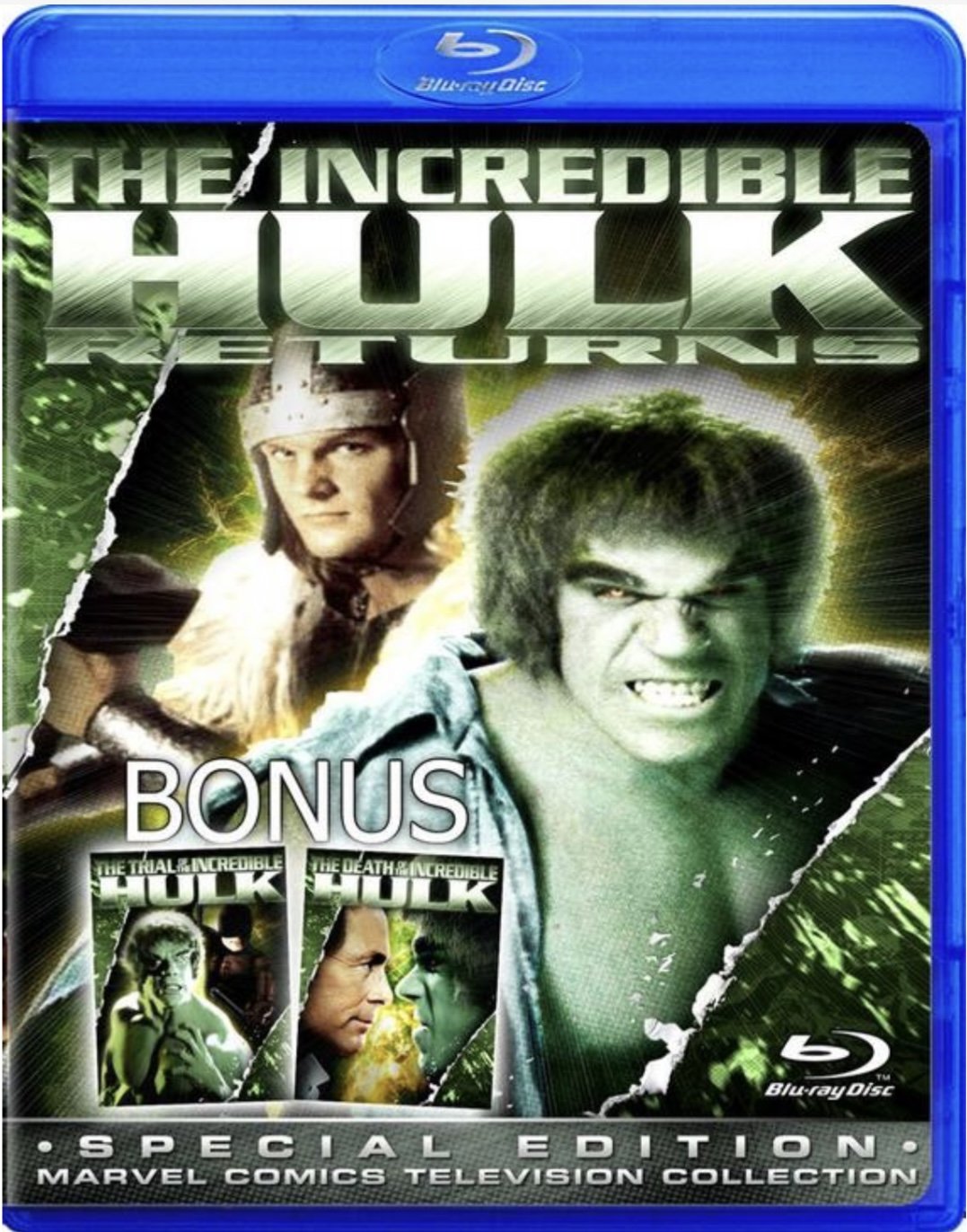 The Incredible Hulk - 3 TV Films - Blu Ray