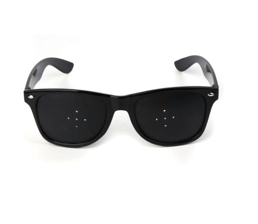 Anti Fatigue 5-Pinhole Stenopeic Vision Improve Eyesight UV400 Eye Care Sunglasses