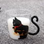 250ml Cute Creative Cat Glass Coffee Tea Milk Water Mug with Cat Tail Handle
