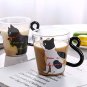 250ml Cute Creative Cat Glass Coffee Tea Milk Water Mug with Cat Tail Handle