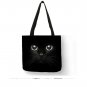 Cute Black Cat Print Tote Bag Foldable Shopping Bag