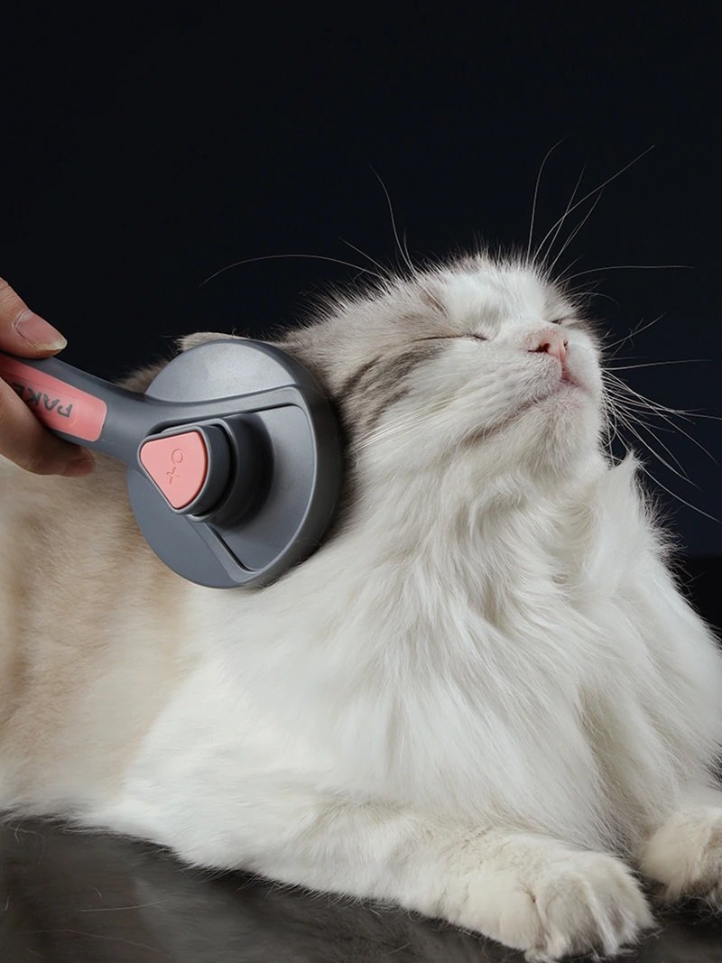 NEW! Pets Grooming Brush/Massage Brush with Self-Cleaning Needle Comb