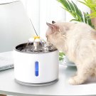 2.4L Automatic Cat Water Fountain with LED USB Cat Drinking Fountain Dispenser w 4 extra filters