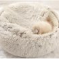 Long Plush Round Super Cosy Cushion Nest / Cat Bed