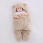 Ultra-Soft Fluffy Fleece Blanket Nursery Wrap Swaddle - Medium Fleece/Flannel with Interlining