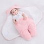 Ultra-Soft Fluffy Fleece Blanket Nursery Swaddle Wrap Baby Cocoon