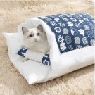 Japanese Cat Bed Warm Cat Sleeping Bag Cat Nest Cushion with Pillow