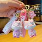 FUN LOVABLE Sakura Cat Keychain ! Vivid 3-D image! SET OF 2
