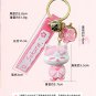 FUN LOVABLE Sakura Cat Keychain ! Vivid 3-D image! SET OF 2