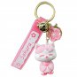 FUN LOVABLE Sakura Cat Keychain ! Vivid 3-D image!
