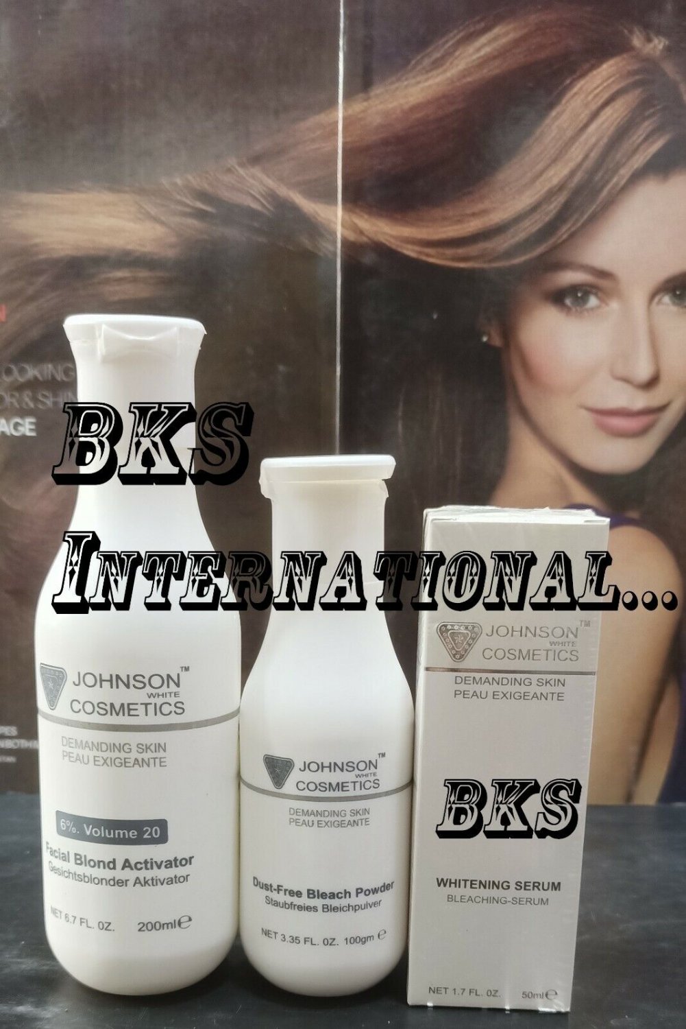 Johnson White Cosmetics Whitening Bleach Cream, Best Face Polish Kit, 3 Step-Set