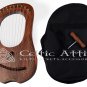 Lyre Harp Rosewood 10 Metal Strings/Lyre Harp Shesham Wood Free Case Tuning key