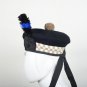 Scottish KHAKI AND White DICED Band Black Wool BALMORAL HAT Military Highlander Kilt Cap Size 56