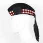 Handmade SCOTTISH Glengarry Wool Hat/Cap Black wool and Red White Diced Size 56