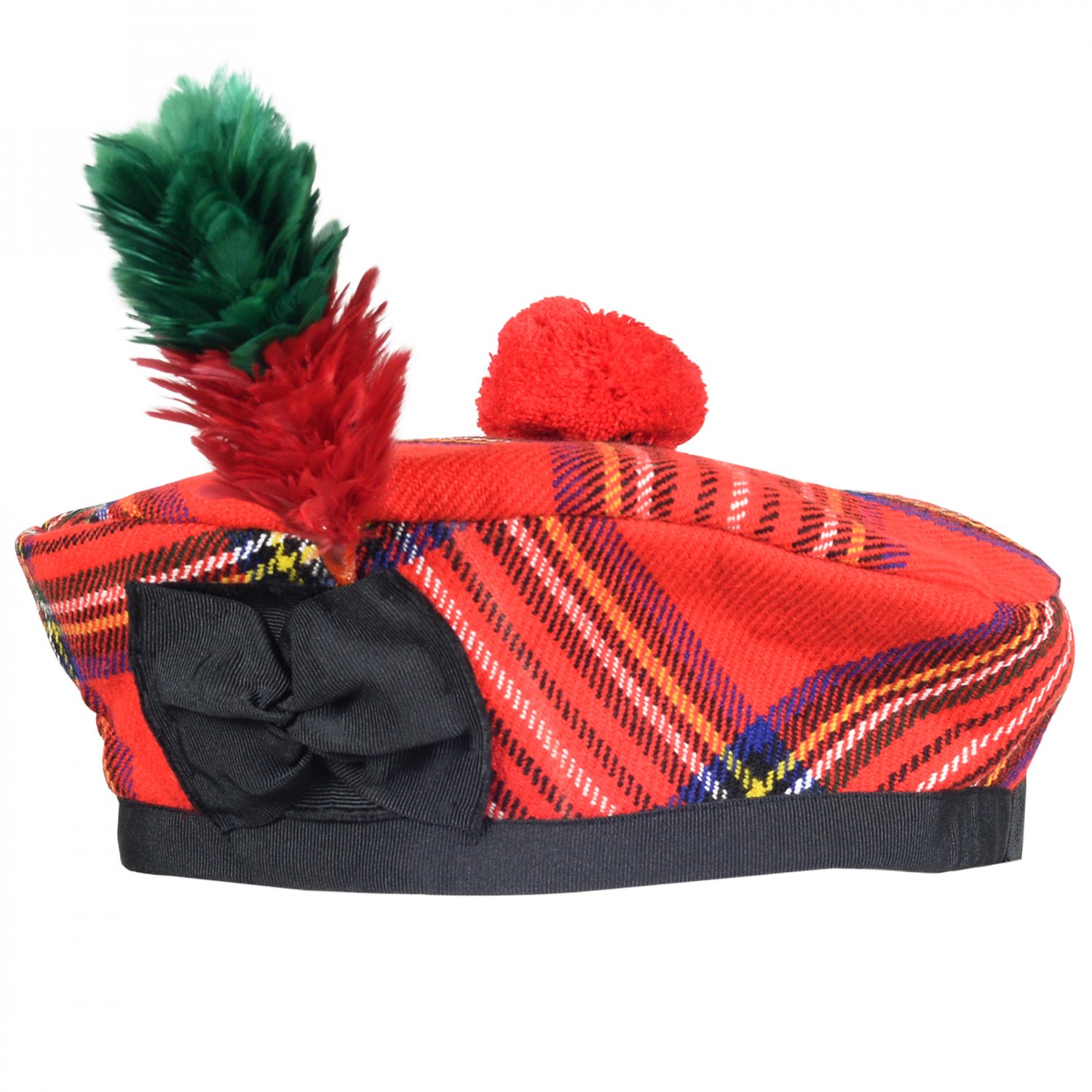 Scottish Royal Stewart  Tartan BALMORAL HAT Military Highlander Kilt Cap Size 58 cm