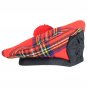 Scottish Royal Stewart Tartan BALMORAL HAT Military Highlander Kilt Cap Size 58 cm