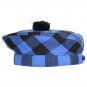 Scottish Buffalo Plaid Tartan BALMORAL HAT Military Highlander Kilt Cap Size 64 cm