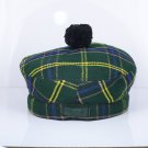 Scottish US ARMY Tartan BALMORAL HAT Military Highlander Kilt Cap Size 54 cm