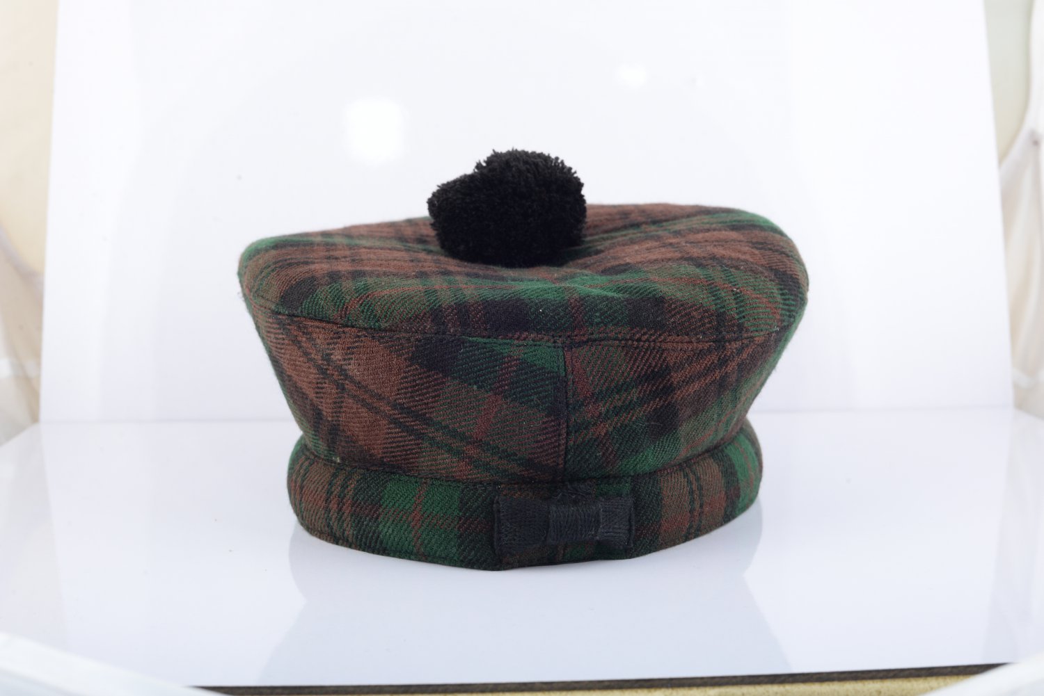 Scottish Brown Watch Tartan BALMORAL HAT Military Highlander Kilt Cap Size 56 cm