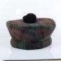 Scottish Brown Watch Tartan BALMORAL HAT Military Highlander Kilt Cap Size 58 cm