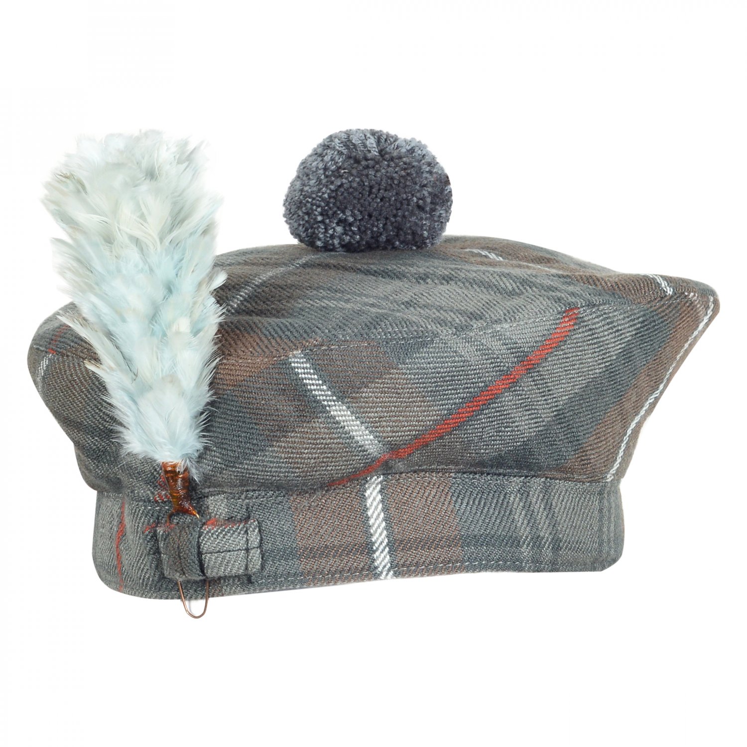 Scottish Mackenzie Weathered Tartan BALMORAL HAT Military Highlander Kilt Cap Size 56 cm