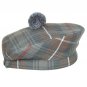 Scottish Mackenzie Weathered Tartan BALMORAL HAT Military Highlander Kilt Cap Size 64 cm