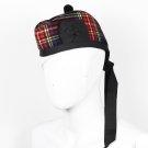Scottish GLENGARRY Cap Traditional Military Piper Hat KILT Cap Clan Black Stewart Size 62 cm
