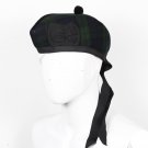 Scottish GLENGARRY Cap Traditional Military Piper Hat KILT Cap Clan Black Watch Size 60 cm