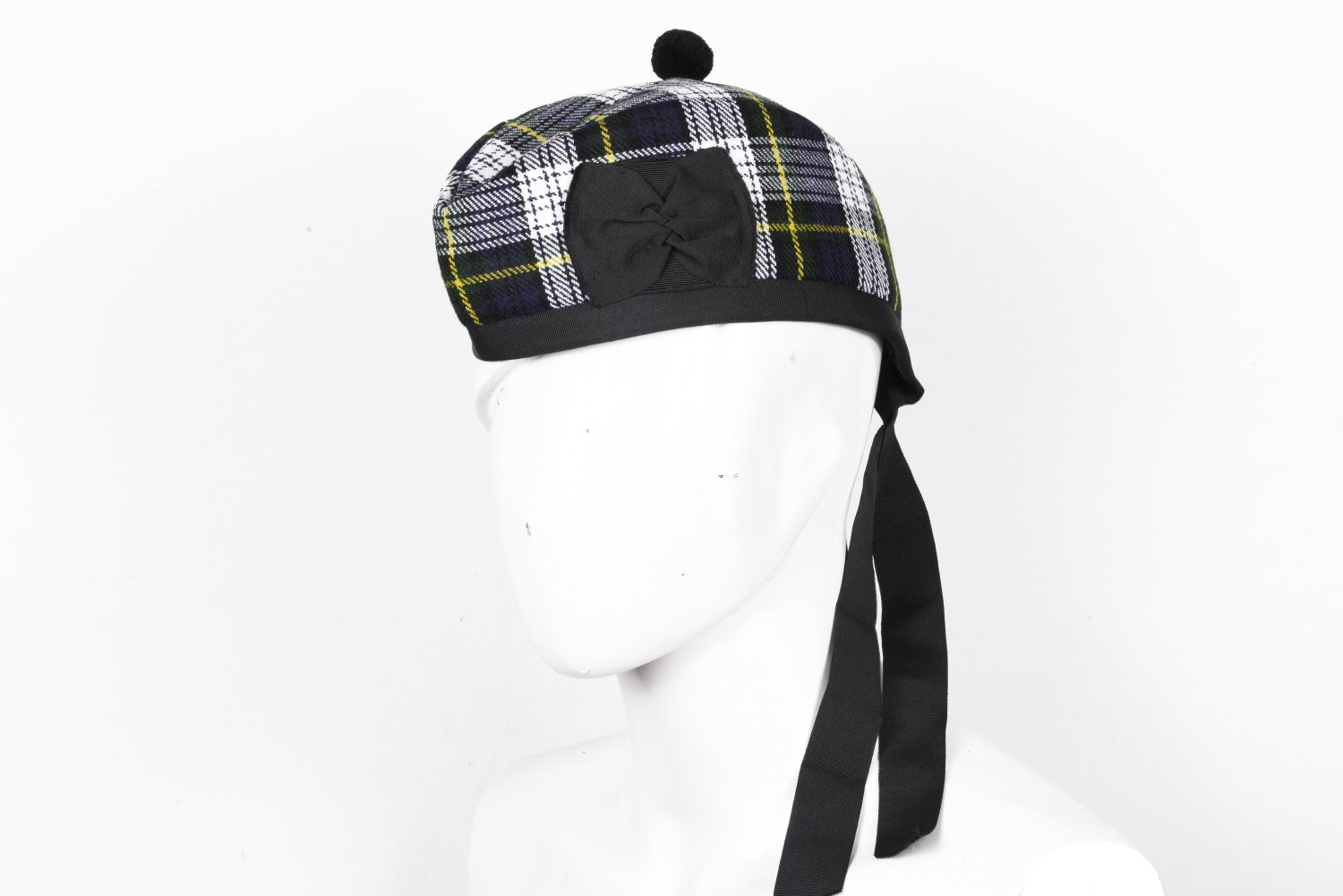 Scottish GLENGARRY Cap Traditional Military Piper Hat KILT Cap Clan Dress Gordon Size 58 cm