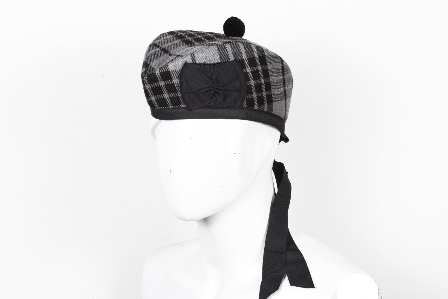 Scottish GLENGARRY Cap Traditional Military Piper Hat KILT Cap Clan Grey Watch Size 64 cm
