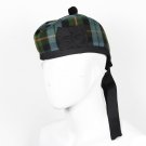 Scottish GLENGARRY Cap Traditional Military Piper Hat KILT Cap Clan Gunn Ancient Size 64 cm