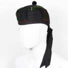 Scottish GLENGARRY Cap Traditional Military Piper Hat KILT Cap Clan Hunting Stewart Size 60 cm