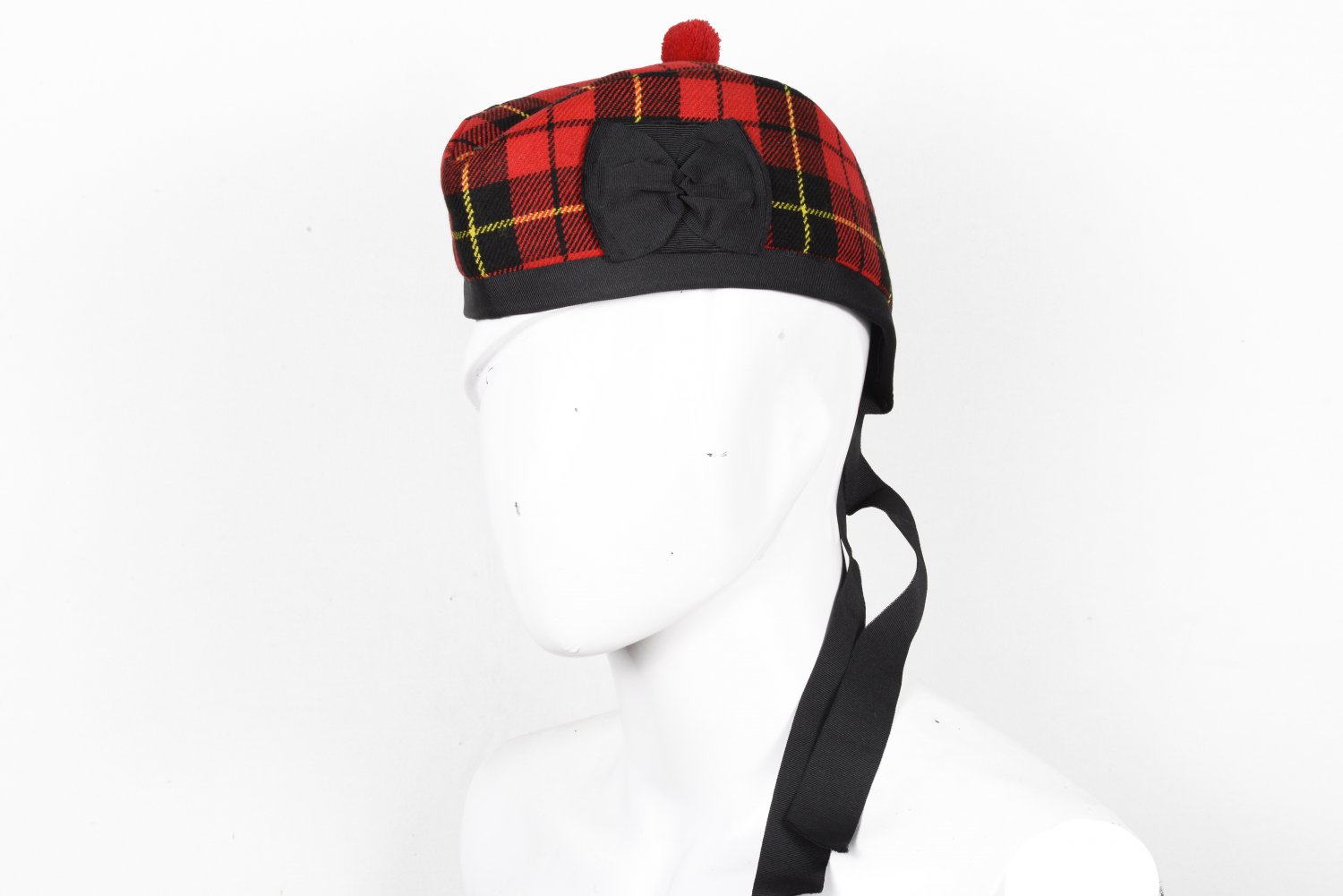 Scottish GLENGARRY Cap Traditional Military Piper Hat KILT Cap Clan Wallace Size 60 cm