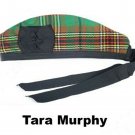 Scottish GLENGARRY Cap Traditional Military Piper Hat KILT Cap Clan Tara Murphy Size 56 cm