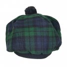 Scottish Tam O' Shanter Hat Tartan/Tammy HAT Kilt Cap One Size Black Watch