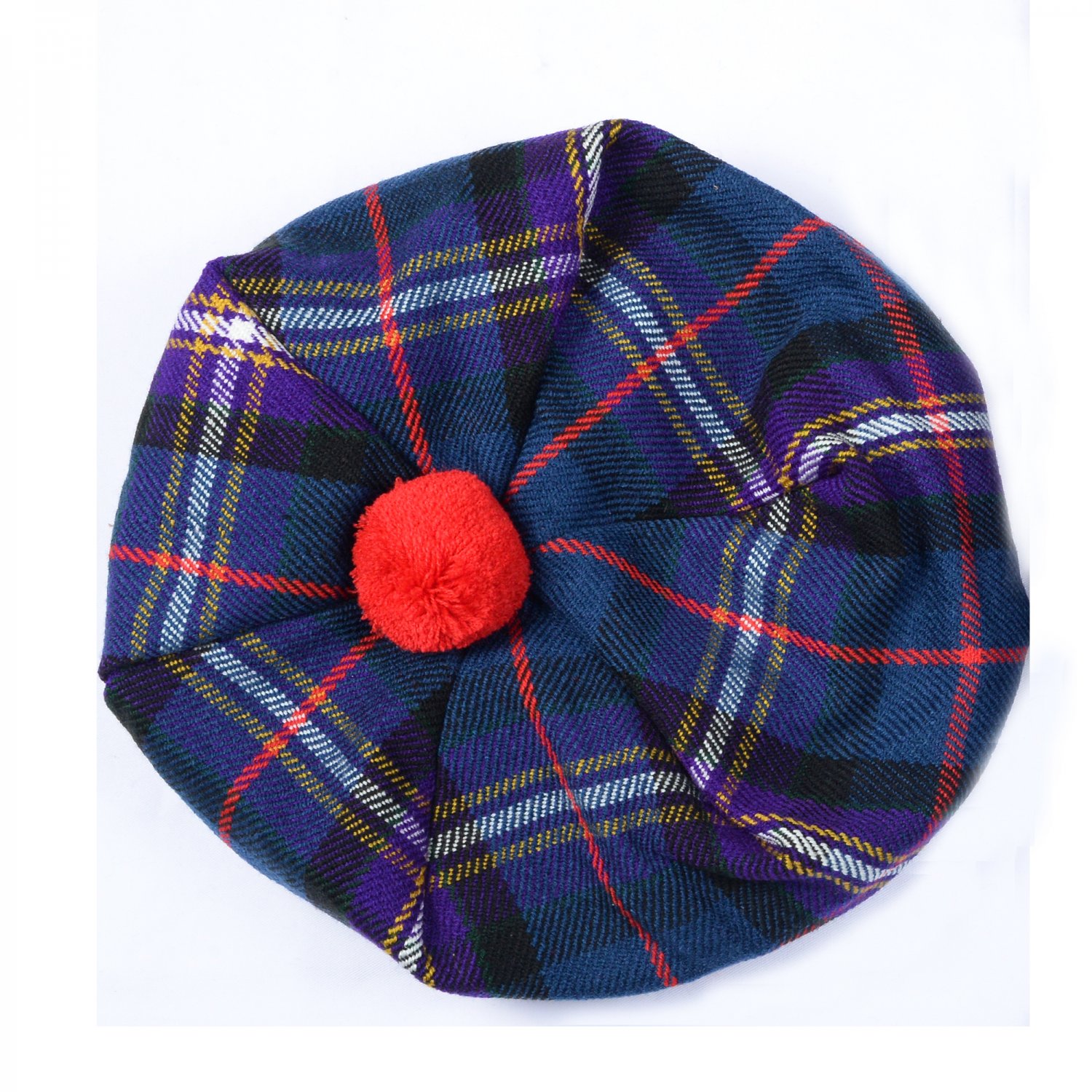 Scottish Tam O' Shanter Hat Clan Tartan/Tammy HAT Kilt Cap One Size  Masonic