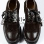 Scottish Kilt Ghillie Brogue Brown Shoes 100%Genuine Leather Shoes Size 10
