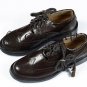 Scottish Kilt Ghillie Brogue Brown Shoes 100%Genuine Leather Shoes Size 13