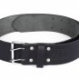 Leather Black KILT BELT Trinity Knot Design Celtic Embossed Belt Double Prong Belt Size 44