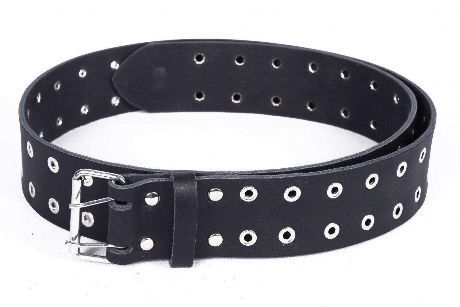 Leather Black KILT BELT Silver Ring Holes - Utility Belt - Duty Belt ...
