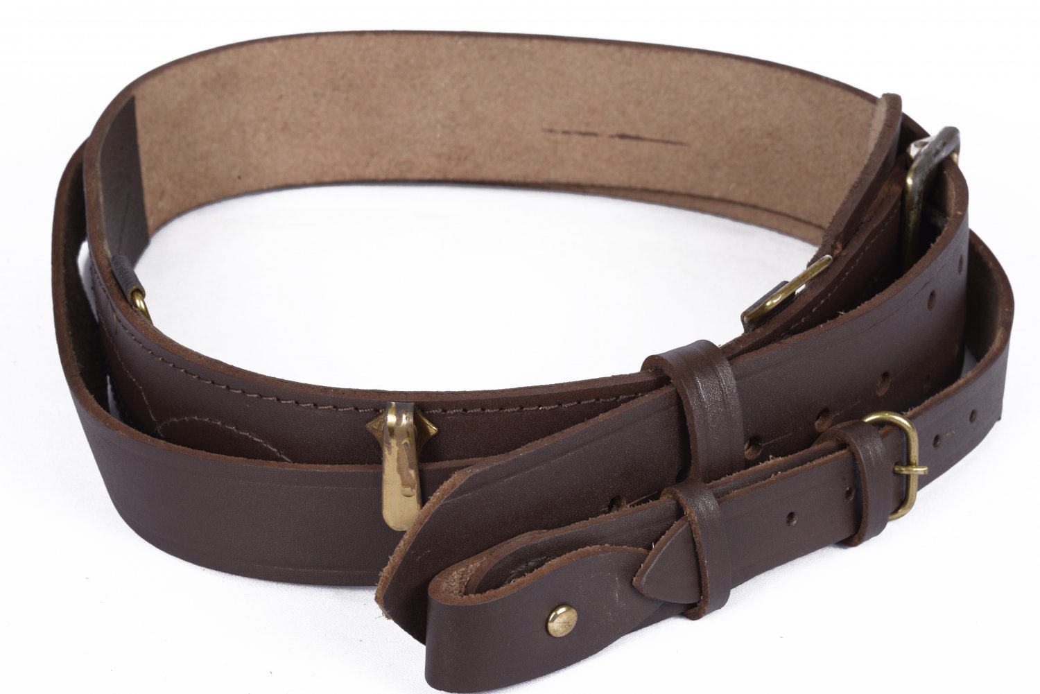 Leather Brown KILT BELT Piper Cross Belt - original Leather Belt - Duty Belt - Size 48