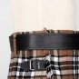 Traditional Scottish Leather Black Kilt Belt -Medieval Knot Celtic Embossing - Free Buckle Size 46