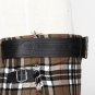 Traditional Scottish Leather Black Kilt Belt -Rampant Loin Celtic Embossing - Free Buckle Size 30