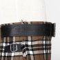 Traditional Scottish Leather Black Kilt Belt -Rampant Loin Celtic Embossing - Free Buckle Size 34